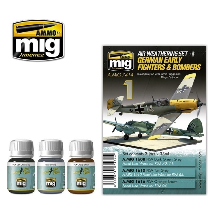 PREORDER Ammo by MIG - Weathering - German Early Fighters & Bombers Set
