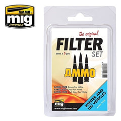 PREORDER Ammo by MIG - Weathering - Filter Winter And Un Vehicles Set