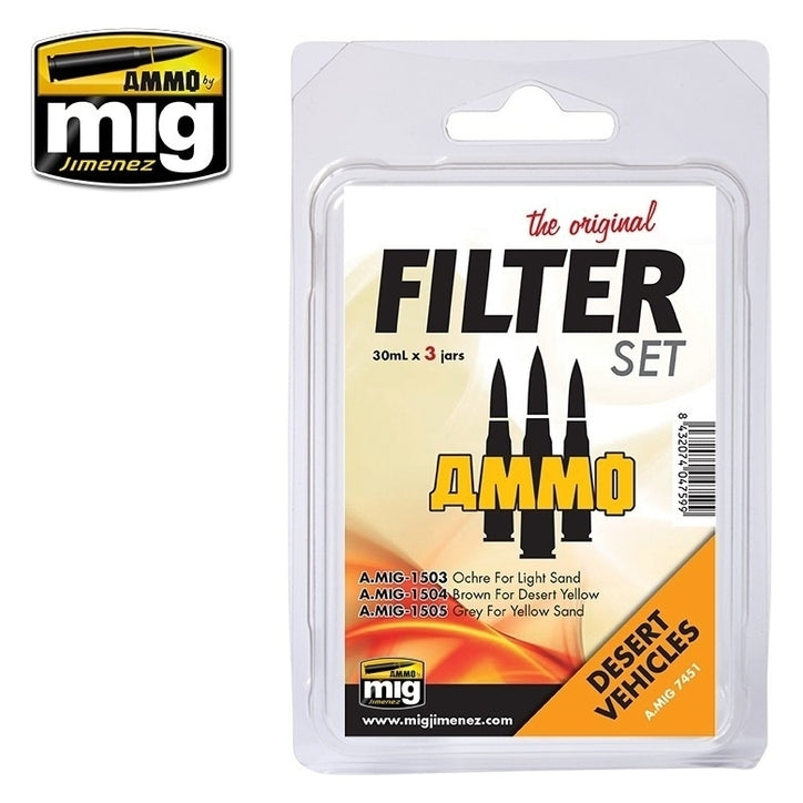 PREORDER Ammo by MIG - Weathering - Filter Desert Vehicles Set