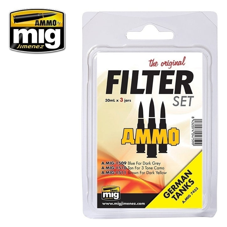 PREORDER Ammo by MIG - Weathering - Filter German Tanks Set