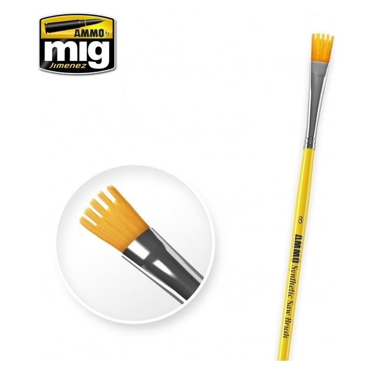 PREORDER Ammo by MIG - Brushes - 8 Synthetic Saw Brush