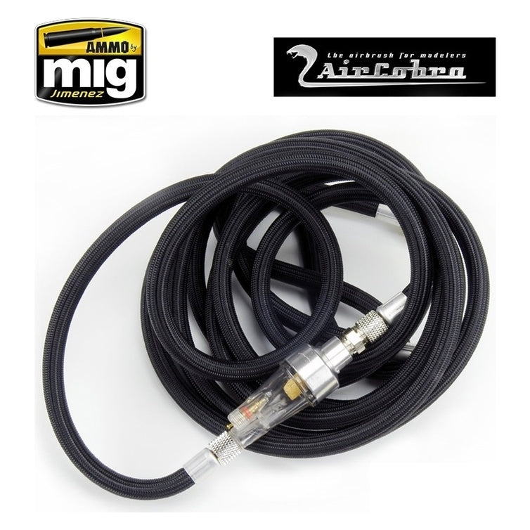 PREORDER Ammo by MIG - Accessories - 10 Foot Braided Air Hose With Moisture Trap