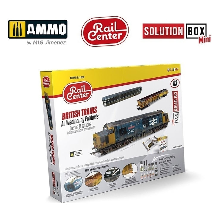 PREORDER Ammo by MIG - Rail Center - Solution Box - Mini 03 ��������� British Trains. All Weathering Pr