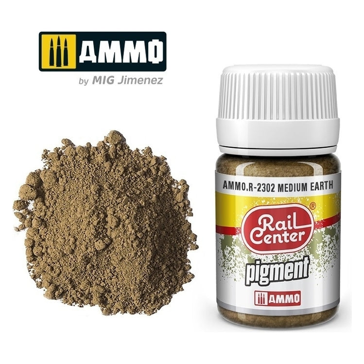PREORDER Ammo by MIG - Rail Center - Pigment Medium Earth 35ml