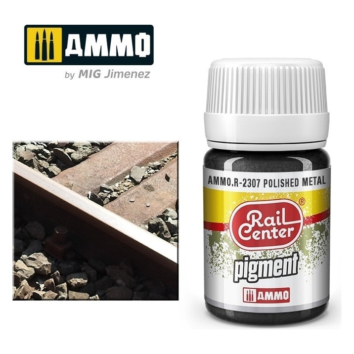 PREORDER Ammo by MIG - Rail Center - Pigment Polished Metal 35ml