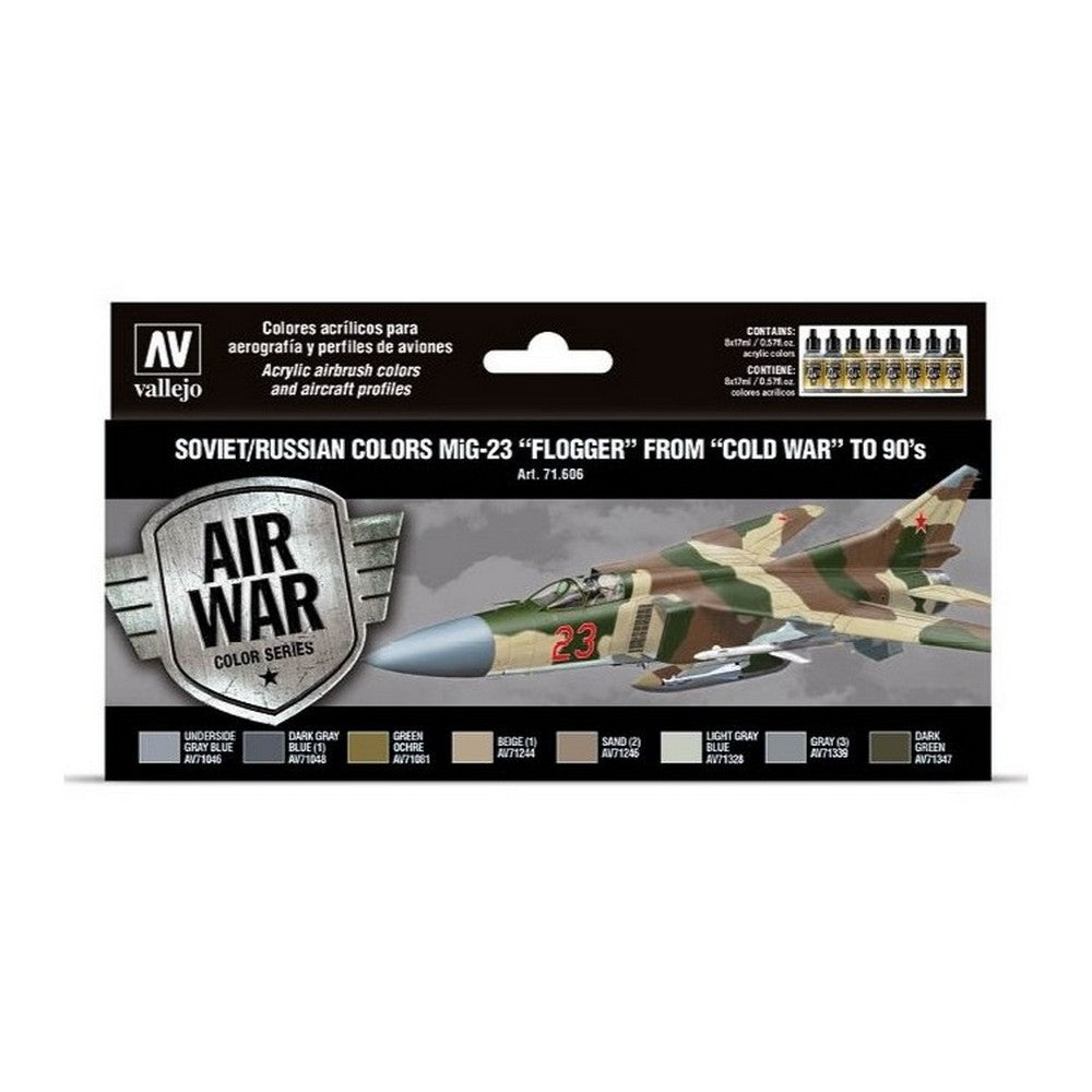 Vallejo - Model Air - Soviet / Russian Colors Mig-23 Flogger From 70S To 90S  8 Colour Set