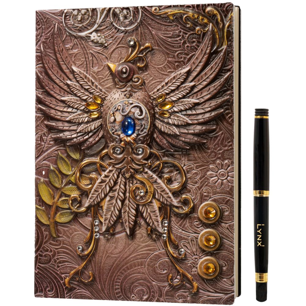 PREORDER 3D Faux-Leather Notebook - Journal - Pink Phoenix