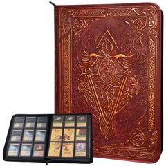TCG Faux-Leather Trading Card Binder - Red