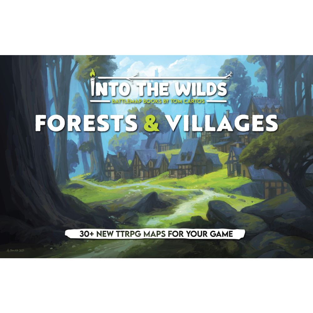 PREORDER Into the Wilds Battlemap Books - Forests & Villages