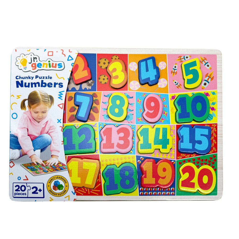 PREORDER Jr.Genius Chunky Puzzle - Numbers 20pce