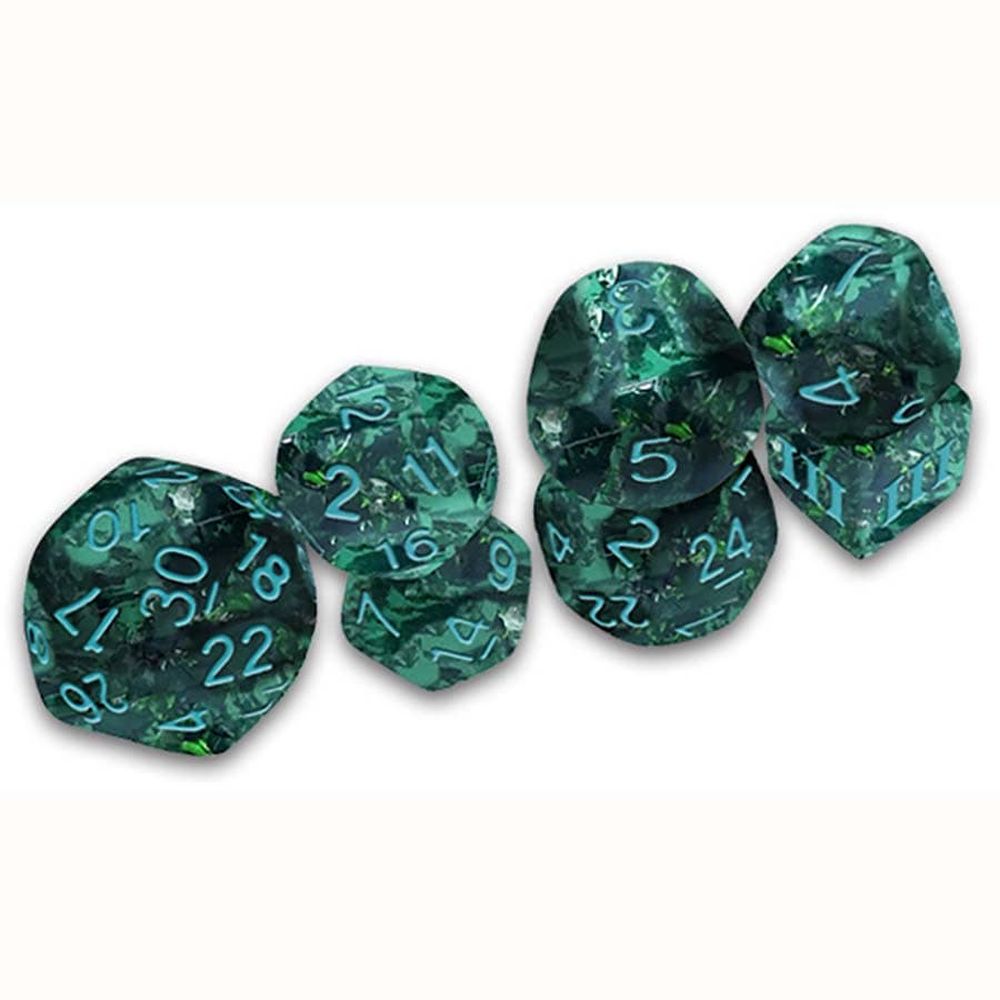 PREORDER Dungeon Crawl Classics - DCC RPG Dice - Verdigris Grecian Vase Dice - DCC Funky 7