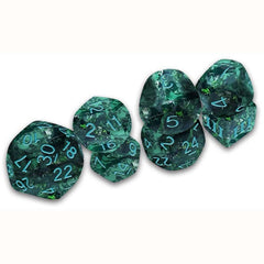 PREORDER Dungeon Crawl Classics - DCC RPG Dice - Verdigris Grecian Vase Dice - DCC Funky 7