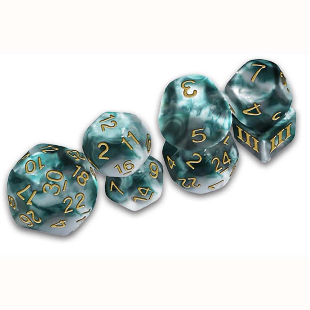 PREORDER Dungeon Crawl Classics - DCC RPG Dice - Thracian Smoky Sacrifice Dice Set - DCC Funky 7