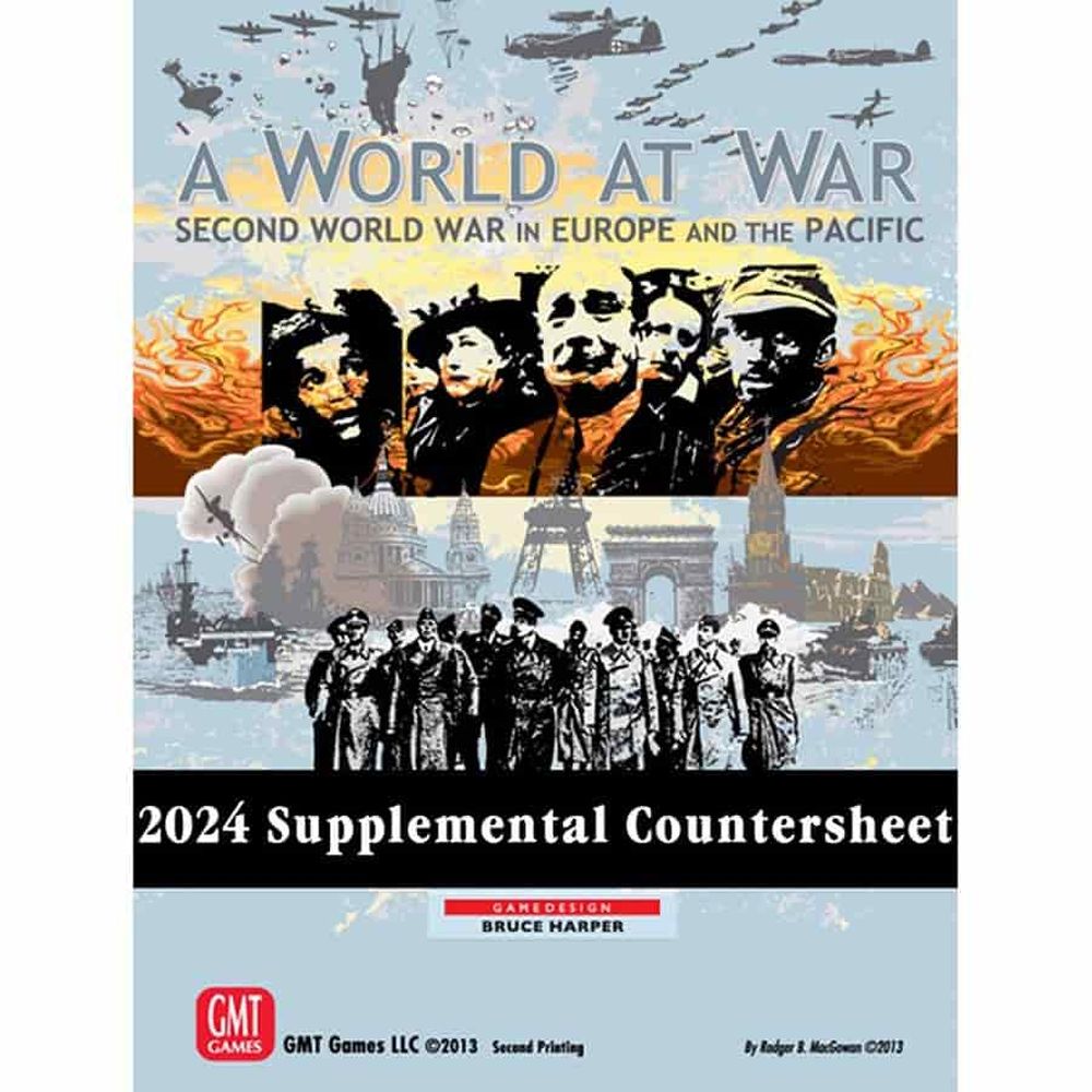 PREORDER GMT Games - A World at War new 4th Print Ctr sheet