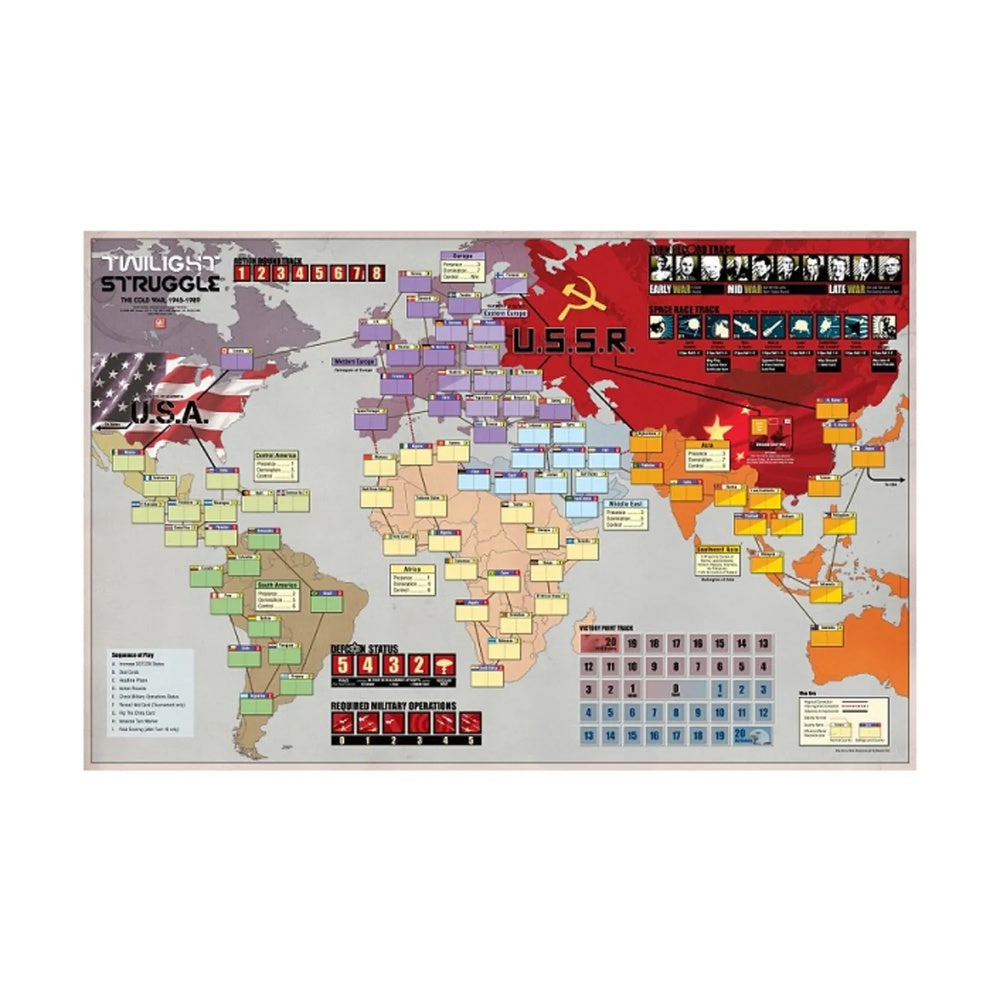 PREORDER GMT Games - Twilight Struggle Mounted Map