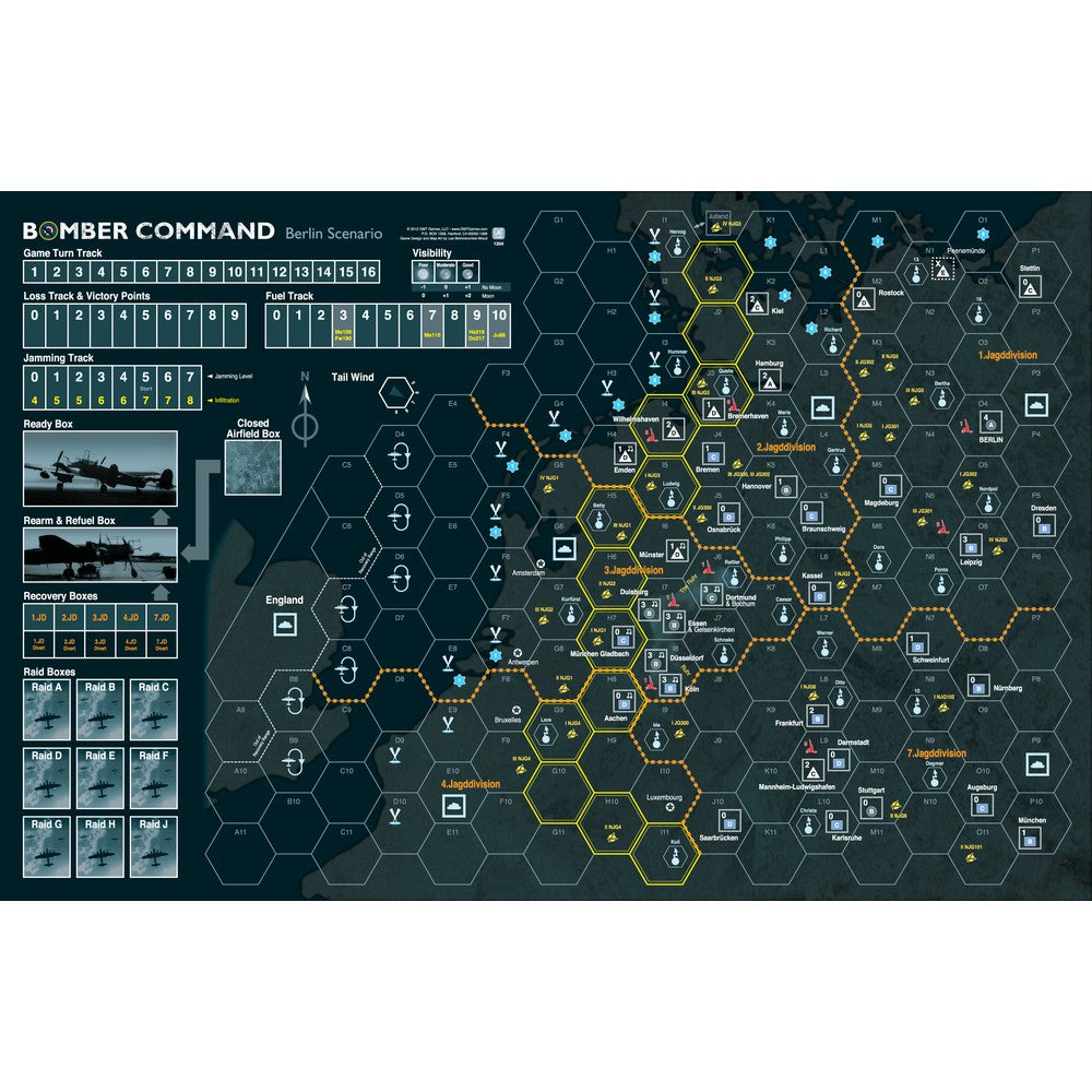 PREORDER GMT Games - Bomber Command maps Mounted Map