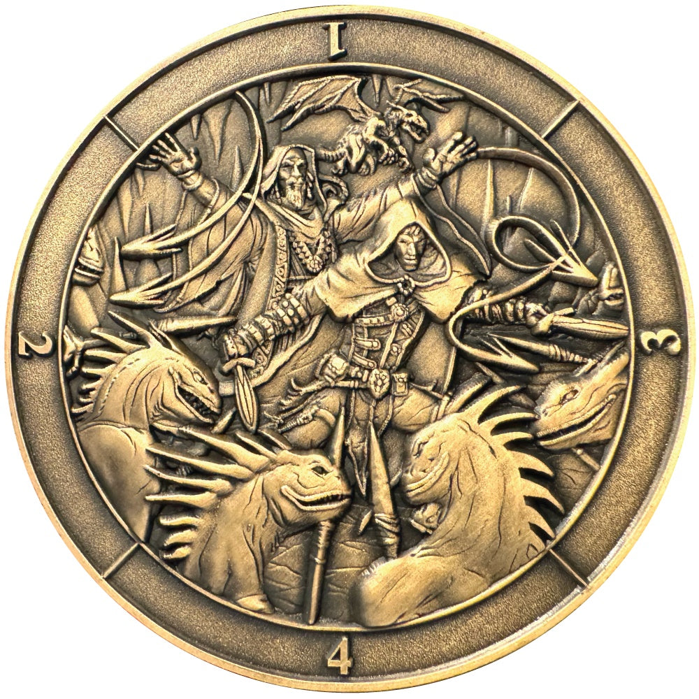 PREORDER Dice Coin D4 Battle Scene