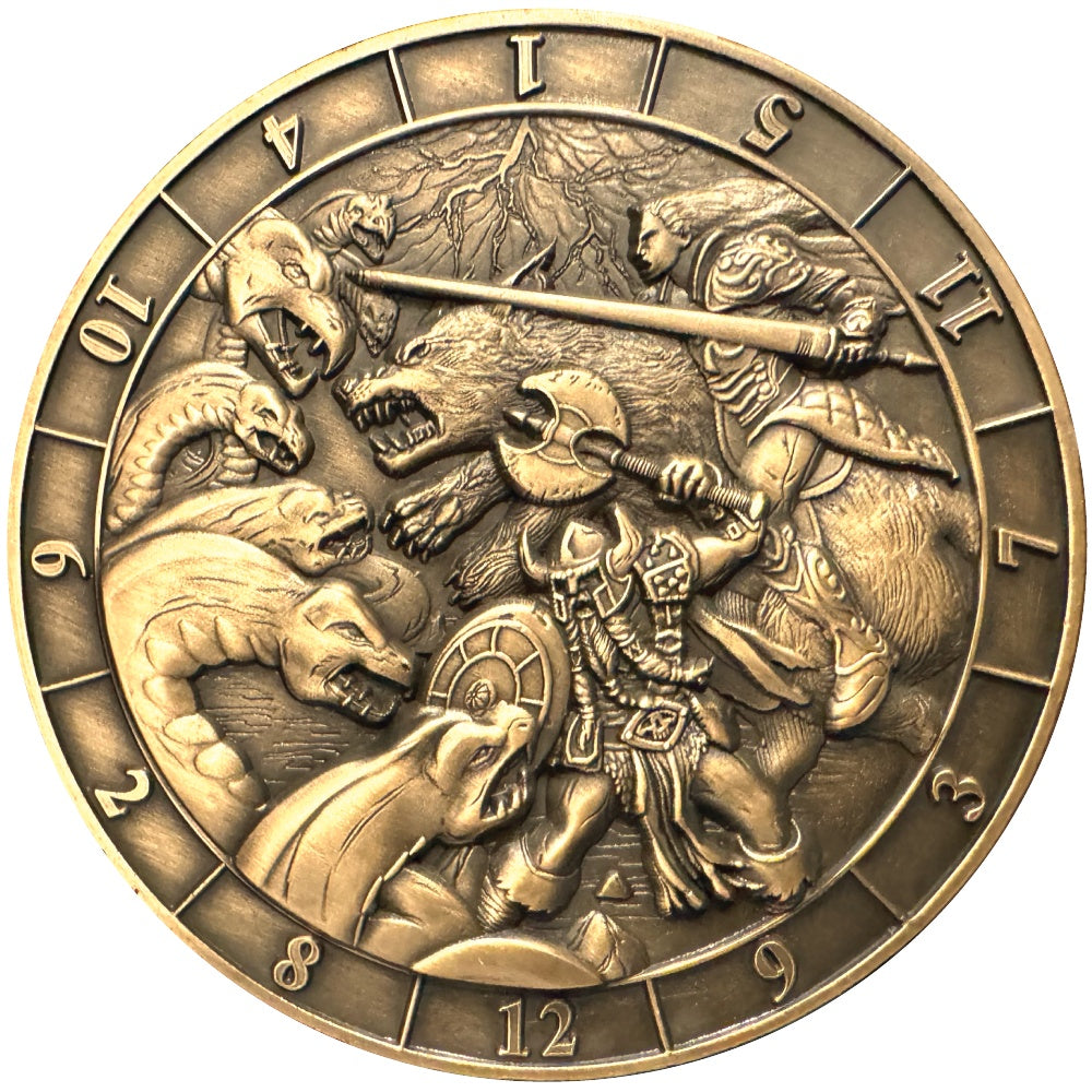 PREORDER Dice Coin D12 Battle Scene