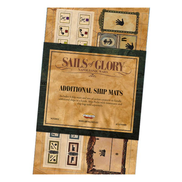 PREORDER Sails Of Glory - Additional Ship Mats (Set of 4)