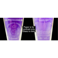 PREORDER CHX 88018 Mini Polyhedral / Battlemat Anniversary Limited Edition Pint Glass