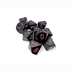 PREORDER CHX 25248 Opaque Black/pink Set of Ten d10s