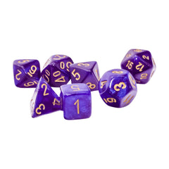 CHX 22587 Borealis Royal Purple/gold Luminary Mega-hedral 7-Die Set