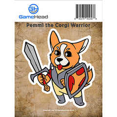 PREORDER GamerMats: Pemmi the Corgi Warrior - Sticker