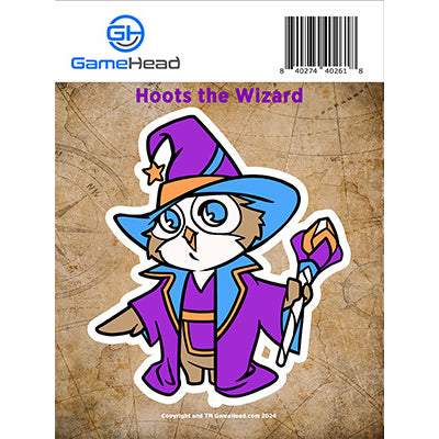 PREORDER GamerMats: Hoots the Wizard - Sticker