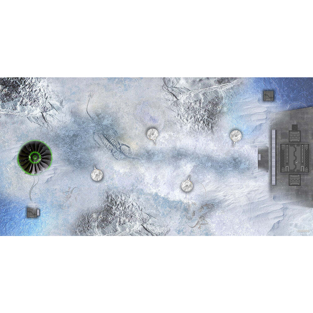 PREORDER GamerMats: Outdoor Snow - XL Wargame Mat - 36 x 72