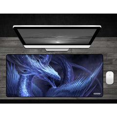 PREORDER GamerMats: Blue Crystal Dragon - Deskmat