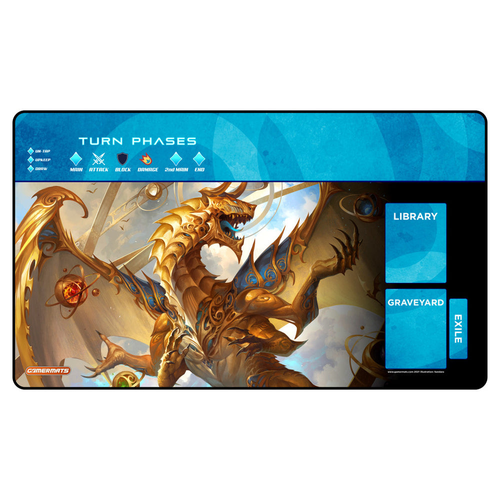 PREORDER GamerMats: Elder Artifact Dragon with Magic Compatible Zones - Playmat