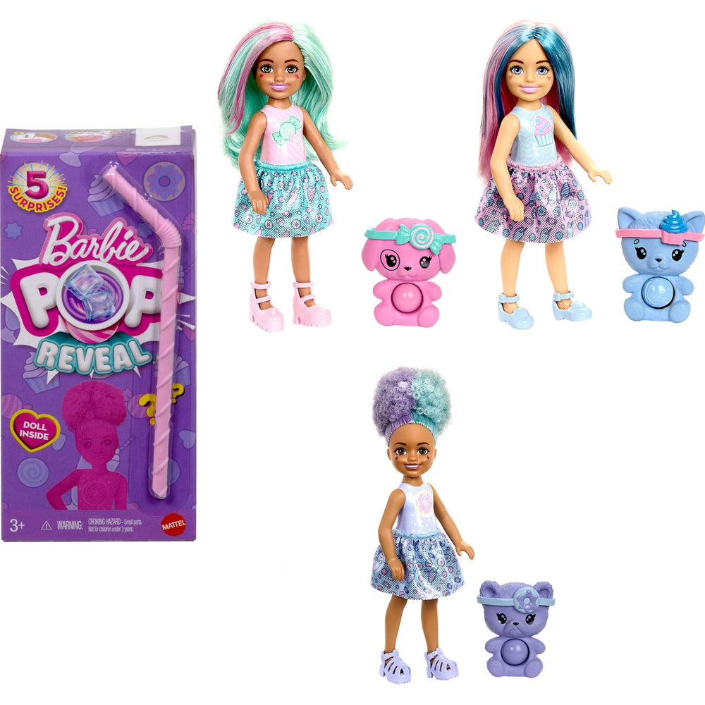 PREORDER Barbie - Reveal - Pop Reveal Chelsea Sweet Treats Series Assortment. (4)