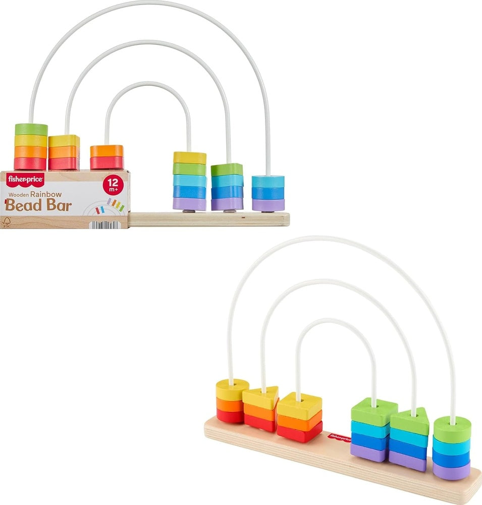 PREORDER Infant Toys - Wooden Rainbow Bead Bar