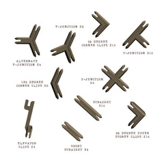 PREORDER Battle Systems - Plastic Terrain Clips - Brown (2023)
