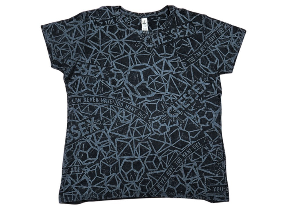 PREORDER CHX 86036 Ladies Fit Chessex T-Shirt - Black - 2XL