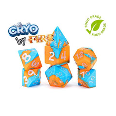 PREORDER GateKeeper Games - Anti-Stress Dice - Cryo by Fire - Silicone Dice Set 7