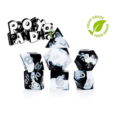 PREORDER GateKeeper Games - Anti-Stress Dice - Poofy Panda - Silicone Dice Set 7