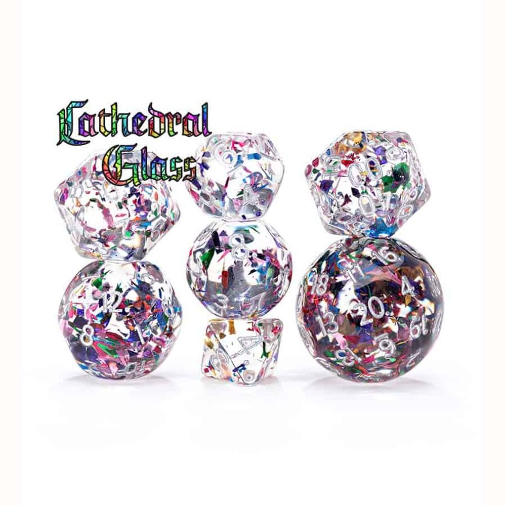 PREORDER GateKeeper Games - Double Dice - Cathedral Glass - Dice Set 7