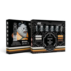 PREORDER AK Interactive - Dense Acrylics - Black & White Set (6 Tubes 20 ml)