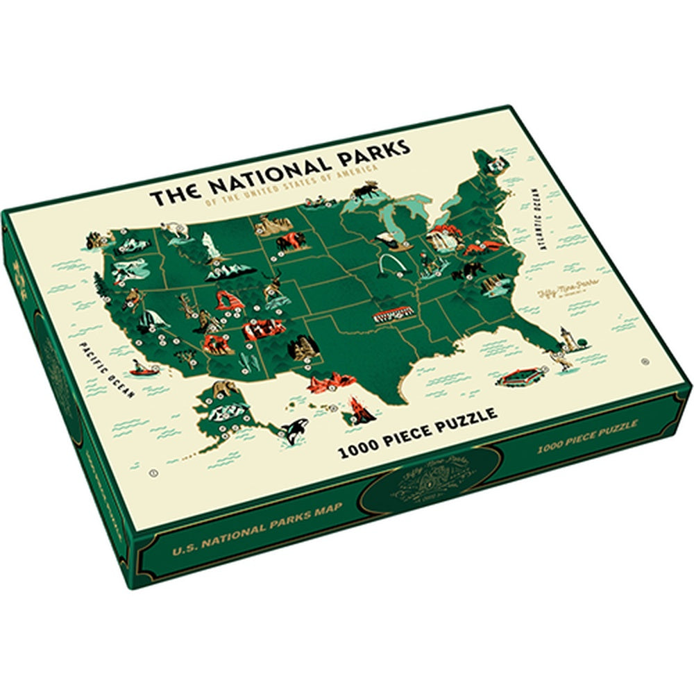 PREORDER US National Parks Map 1000 Pc Puzzle