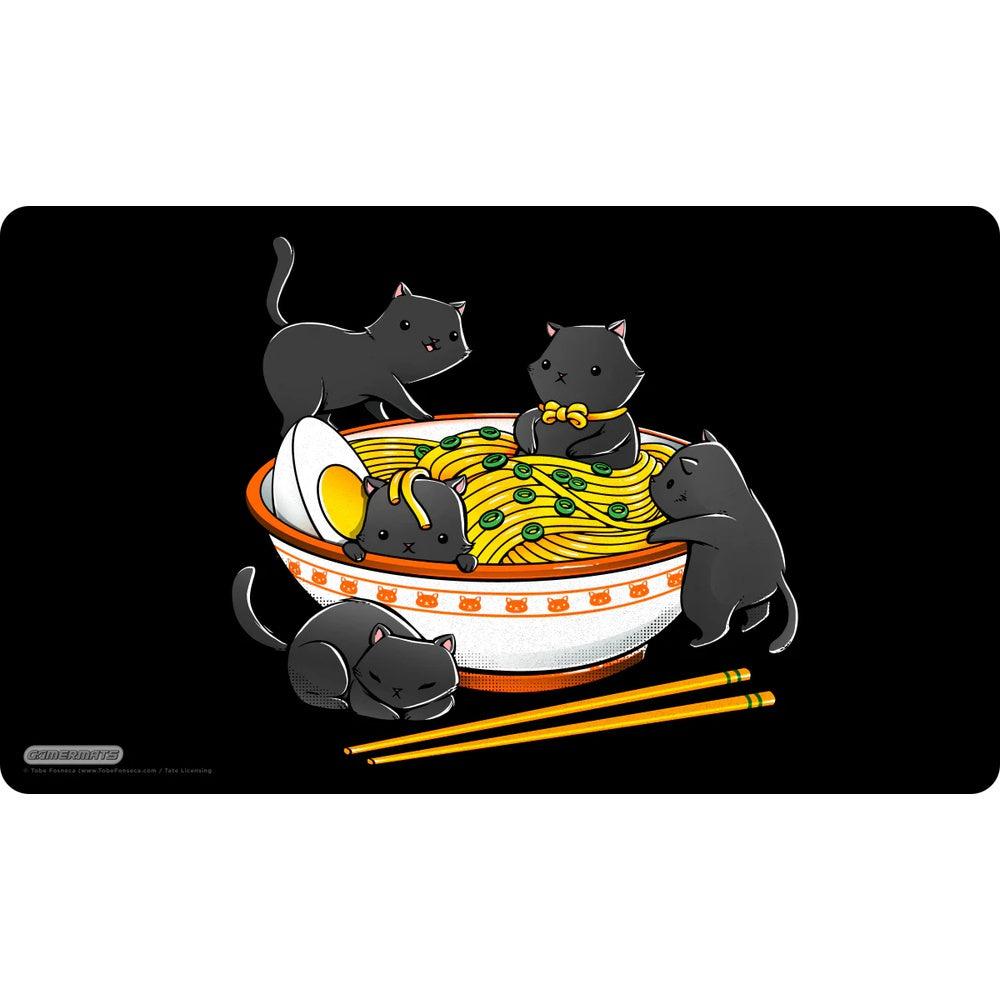 PREORDER GamerMats: Ramen cats by Tobe Fosneca - Playmat