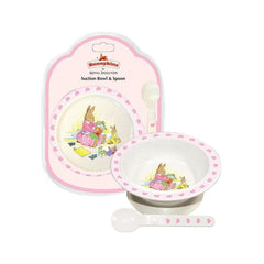 PREORDER Bunnykins: Suction Bowl with Spoon - Pink