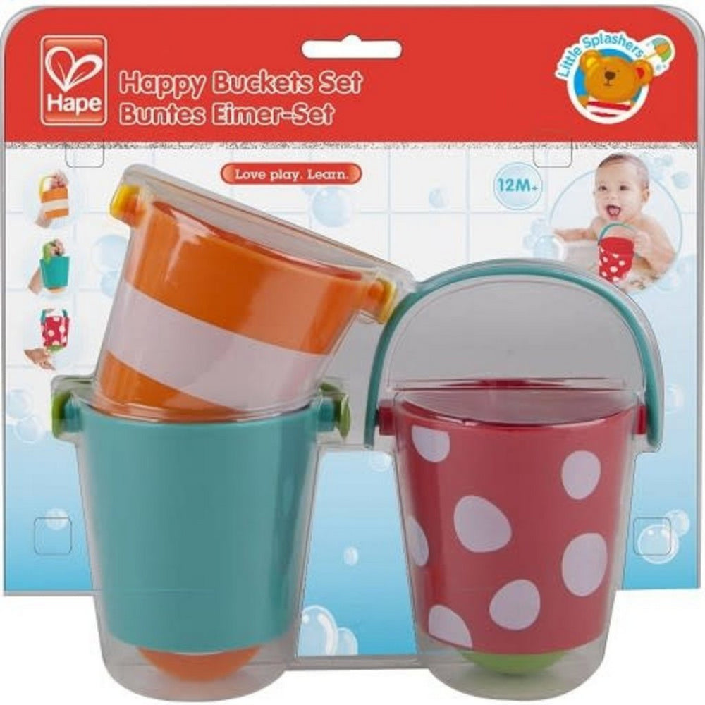 PREORDER Hape - Bath Toys: Happy Buckets Set