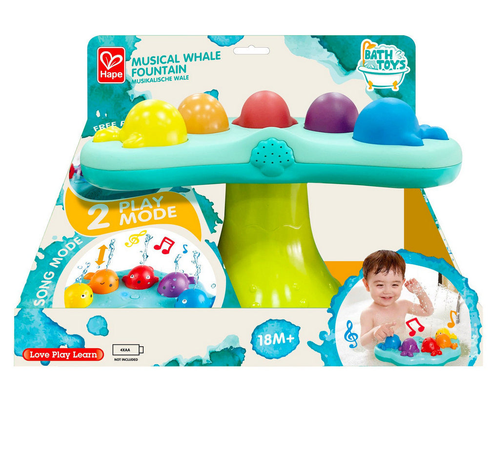PREORDER Hape - Bath Toys: Musical Whale Fountain