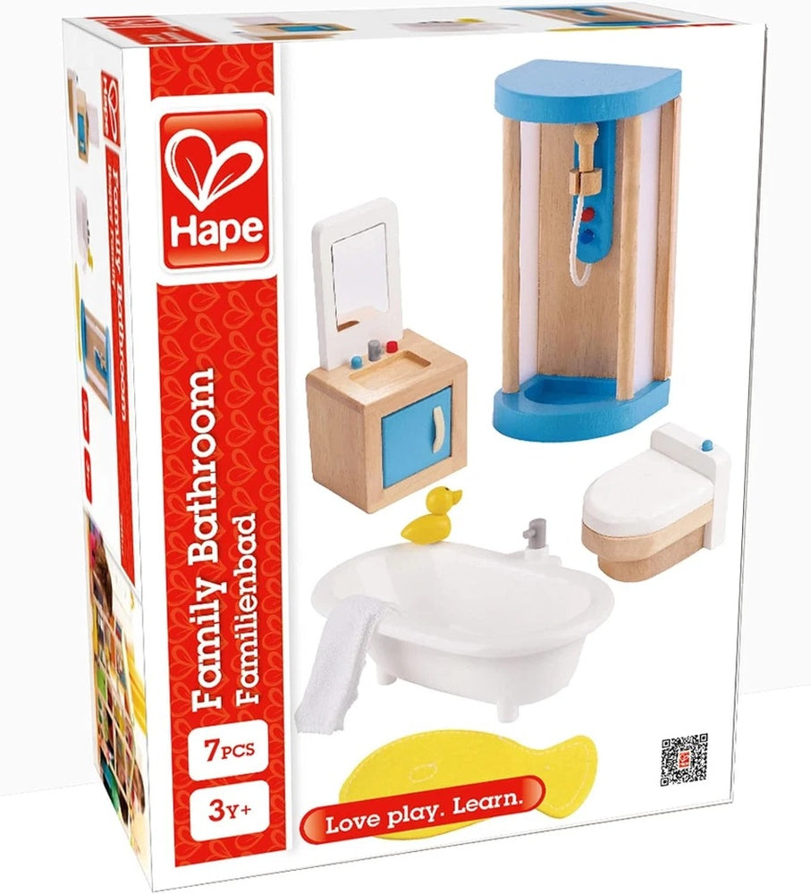 PREORDER Hape - Doll House & Furniture: Family Bathroom