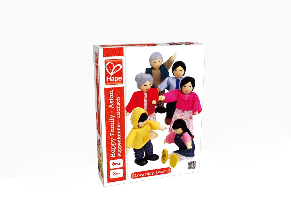PREORDER Hape - Doll House & Furniture: Happy Family - Asian