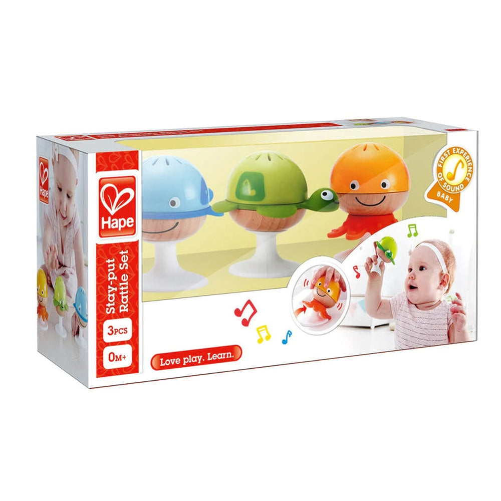 PREORDER Hape - Infant Music: Stay-put Rattle Set