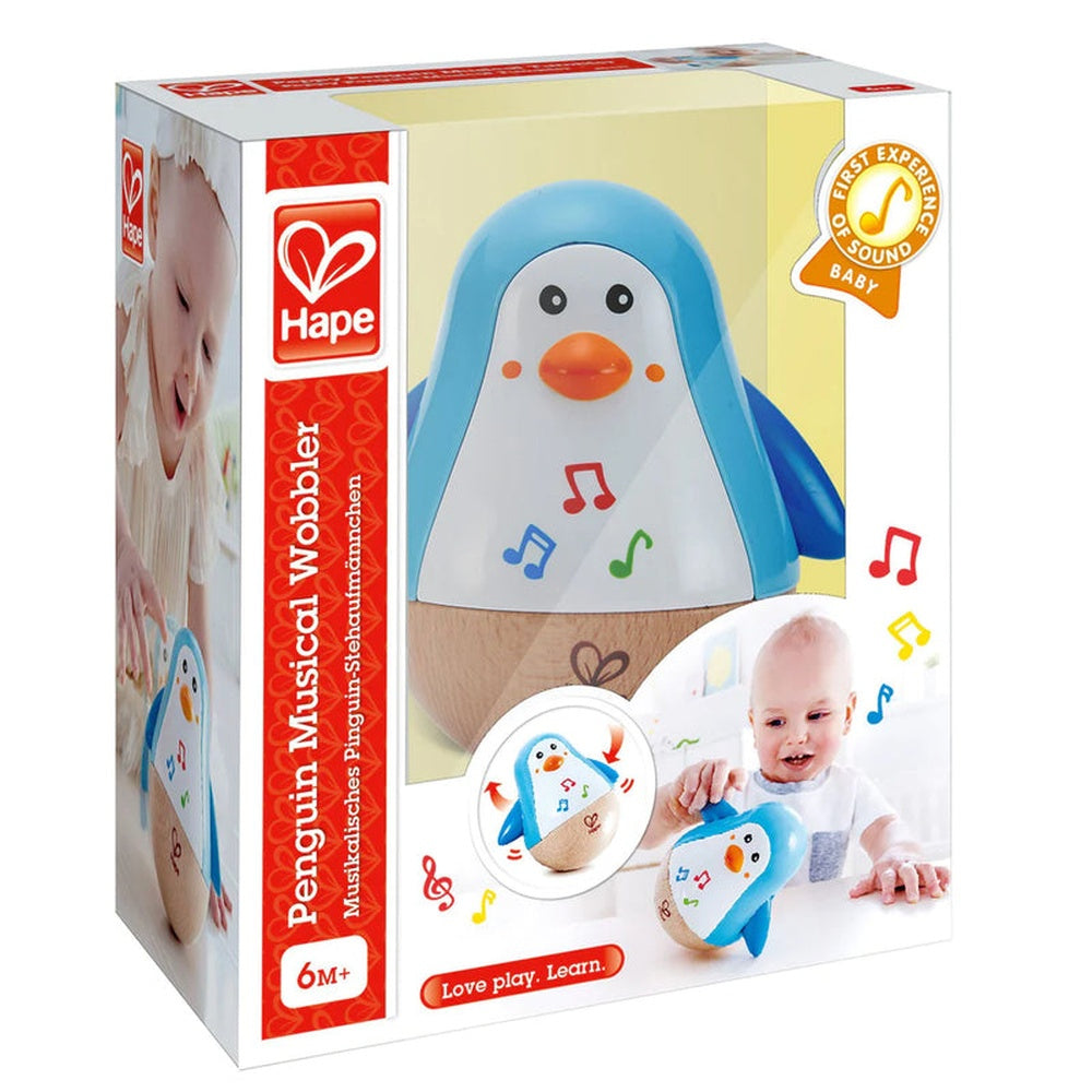 PREORDER Hape - Infant Music: Penguin Musical Wobbler