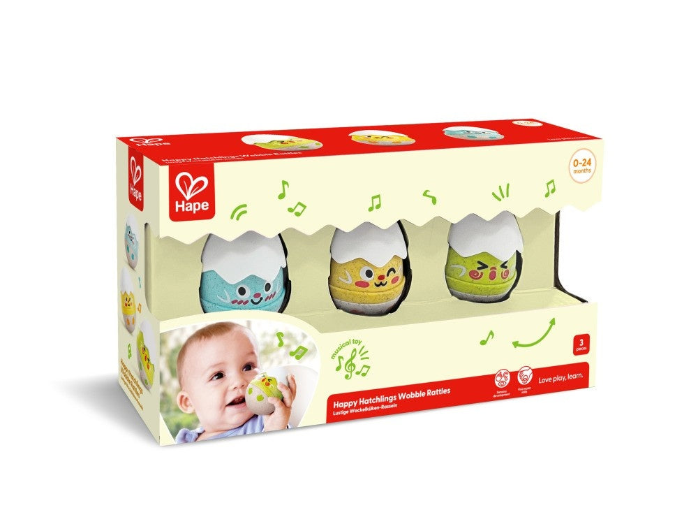 PREORDER Hape - Infant Toys: Happy Hatchlings Wobble Rattles