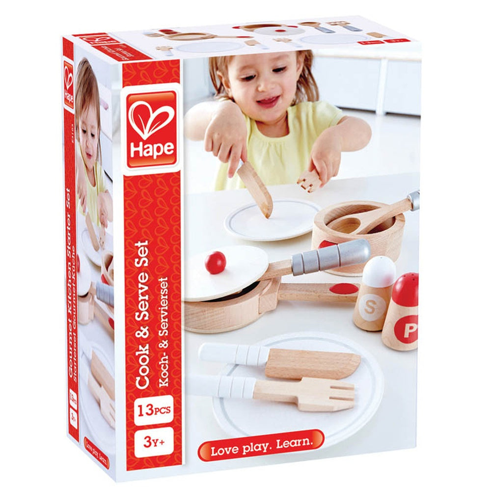 PREORDER Hape - Kitchen & Food: Cook and Serve Set